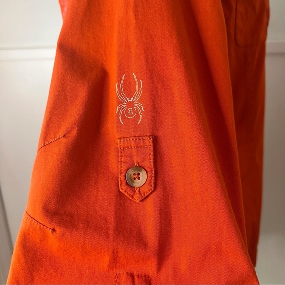Spyder Burnt Orange Button Down Utility Shacket 100% Cotton - Picture 5 of 16